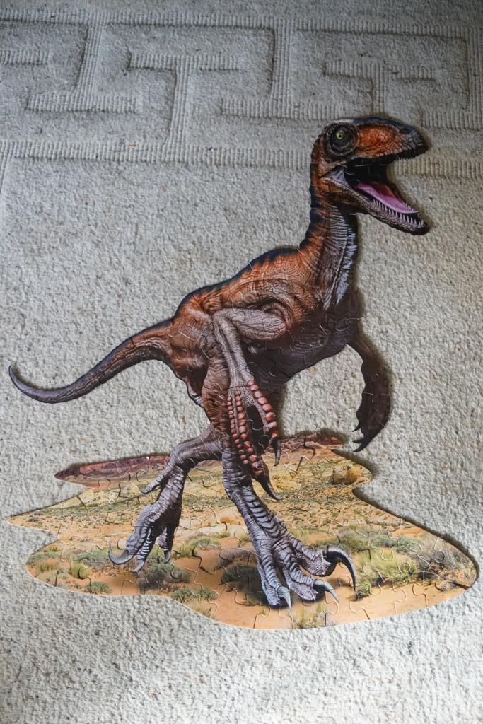 I am raptor dinosaurus puzzel 100 stukjes, Ophalen of Verzenden, Meer dan 50 stukjes, Gebruikt, 6 jaar of ouder