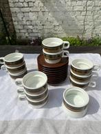 BIDASOA '80 - Service café porcelaine 10 tasses sous-tasses, Enlèvement, Utilisé, Porcelaine