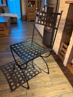 6 chaises en fer forgé, Huis en Inrichting, Stoelen, Ophalen, Gebruikt, Zwart, Metaal