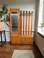 vintage hoge staankapstok / vloerkapstok met spiegel  & kast, Ophalen of Verzenden