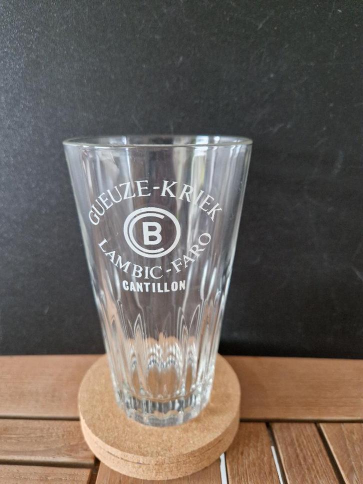 gueuze Kriek Lambic Faro glas brouwerij Cantillon, Verzamelen, Biermerken, Zo goed als nieuw, Glas of Glazen, Overige merken, Ophalen of Verzenden