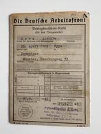 Document WO2 van het Deutsche Arbeitfront, Verzamelen, Ophalen of Verzenden