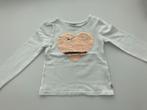 Witte t-shirt van Okaidi maat 98 met pailletten HART, Kinderen en Baby's, Kinderkleding | Maat 98, Okaïdi, Meisje, Ophalen of Verzenden