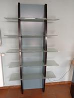 modern rek met glazen leggers, Huis en Inrichting, Woonaccessoires | Wandplanken en Boekenplanken, Ophalen, Gebruikt