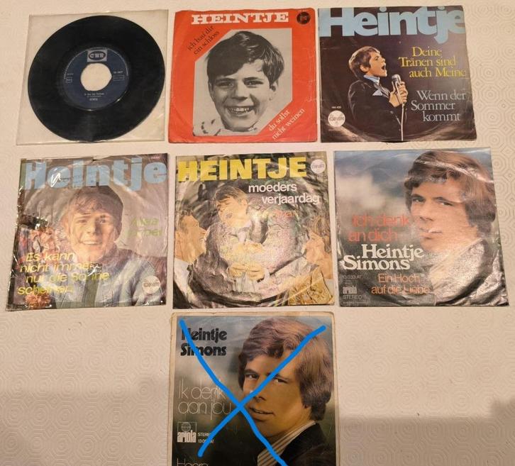 Heintje - 6 singles voor 2,5 €, Cd's en Dvd's, Vinyl | Overige Vinyl, Gebruikt, Overige formaten, Ophalen of Verzenden