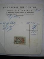 Brasserie du Centre - Ginder-ale - Anderlecht, Verzamelen, Biermerken, Ophalen of Verzenden, Gebruikt