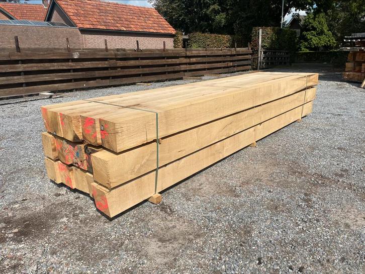 15 eiken balken 20x20, Tuin en Terras, Palen, Balken en Planken, Nieuw, 250 cm of meer, Ophalen