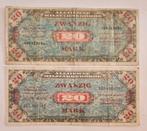 2x 20 Mark 1944 Geallieerden bezetting USSR, Postzegels en Munten, Setje, Duitsland, Ophalen of Verzenden