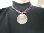 Collier fantaisie avec pendentif en nacre, Handtassen en Accessoires, Kettingen, Met hanger, Nieuw, Ophalen of Verzenden, Steen of Mineraal