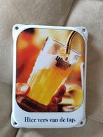 Wiekse witte emaille postje/bordje., Ophalen of Verzenden, Zo goed als nieuw