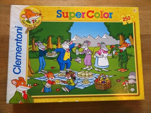 Geronimo Stilton Super Color puzzel - Picknick - 250 stukjes, Kinderen en Baby's, Speelgoed | Kinderpuzzels, Zo goed als nieuw