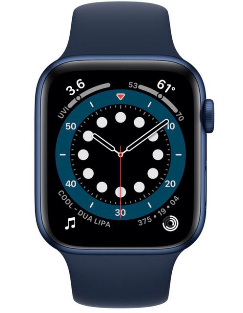 Apple Watch 6/ 3-4 keer gebruikt, nieuw!!!, Handtassen en Accessoires, Smartwatches, Zo goed als nieuw, iOS, Blauw, Afstand, Calorieverbanding