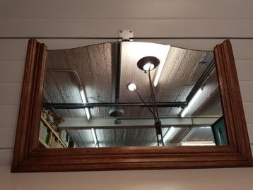 Miroir ancien - cadre en bois