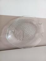 Vintage Arcoroc visservies (1 serveerschaal + 6 borden), Ophalen of Verzenden, Overige stijlen, Compleet servies, Glas