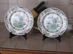 2 Antieke porseleine borden ., Ophalen of Verzenden, Zo goed als nieuw, Groen, Aardewerk of Porselein