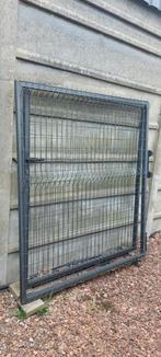 Dubbele tuinpoort  Bekaert, Ophalen, Gebruikt, 150 tot 200 cm, Aluminium