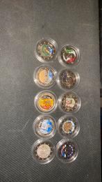 10 pièces de 2 euros de couleurs différentes (lot B), Timbres & Monnaies, Enlèvement ou Envoi