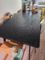 Eettafel zwart, Huis en Inrichting, Tafels | Eettafels, Ophalen, Gebruikt, 200 cm of meer, Vijf personen of meer