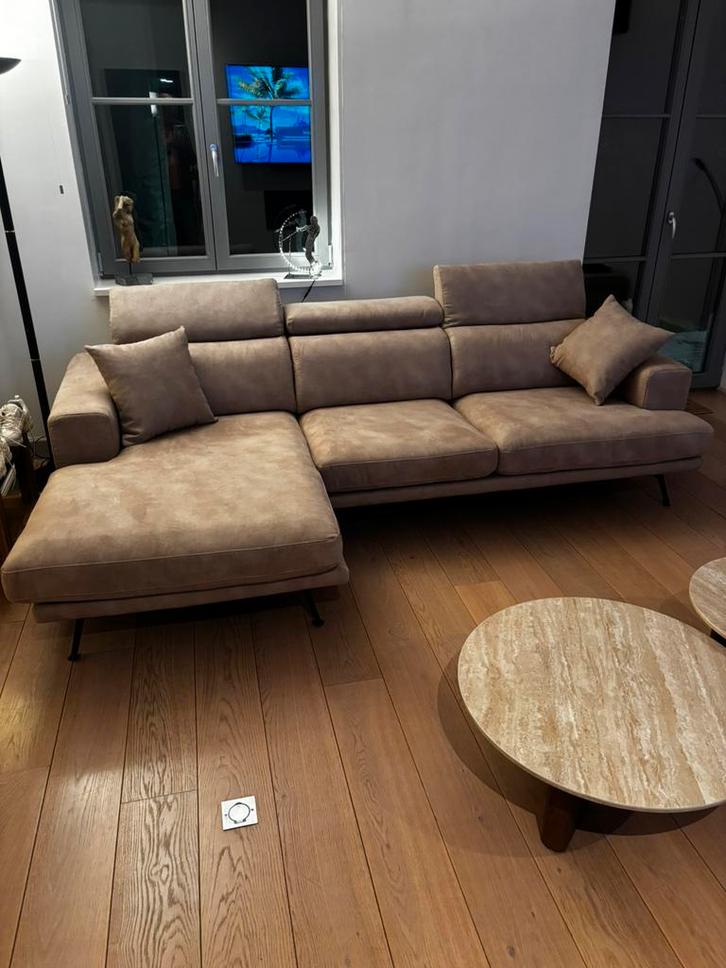 AFFAIRE EN OR Canapé 3 pl.avec méridienne neuf JAMAIS util., Huis en Inrichting, Zetels | Complete zithoeken, Nieuw, Kunststof