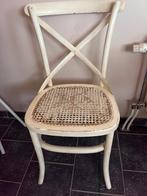 Ensemble 4 chaise Bistrot cannage, Huis en Inrichting, Stoelen, Ophalen, Riet of Rotan, Gebruikt, Wit