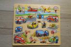 Houten legpuzzel voertuigen, Ophalen of Verzenden, Gebruikt