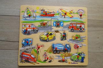 Houten legpuzzel voertuigen beschikbaar voor biedingen