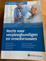 Boek: Recht voor verpleegkundigen en vroedvrouwen (1ste jaar, Enlèvement ou Envoi, Wolters Kluwer, Neuf, Enseignement supérieur