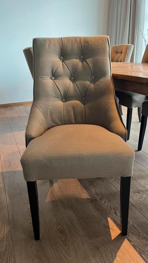 Landelijke eetkamerstoel capitons, Huis en Inrichting, Stoelen, Gebruikt, Vijf, Zes of meer stoelen, Stof, Overige kleuren, Ophalen