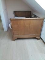 Lit en chêne, Huis en Inrichting, Slaapkamer | Bedden, Ophalen, Gebruikt, Eenpersoons, Bruin