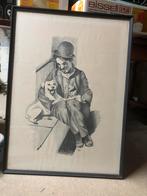 Potlood tekening Charlie Chaplin, Ophalen