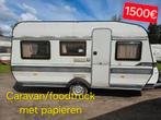 Caravan 1500€ Hobby met papieren foodtruck tiny house bouw, Caravanes & Camping, Caravanes Accessoires
