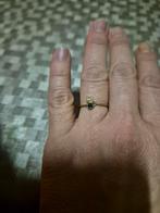 Vintage goudkleurige ring met steentjes maat 54, Enlèvement ou Envoi