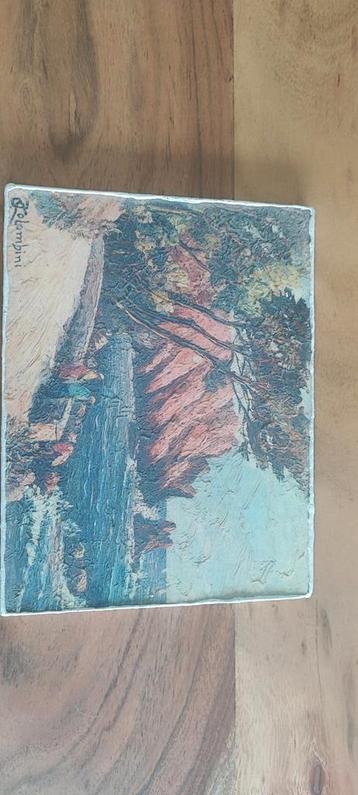 Peinture à l'huile signée sur panneau, Enlèvement ou Envoi