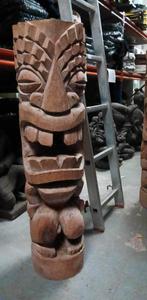 Tiki totem statue en bois de cocotier100 cm, Antiquités & Art
