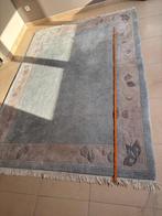 wollen tapijt Nepal (blauw met oudroze boord), Huis en Inrichting, Ophalen, Gebruikt, Klassiek, 150 tot 200 cm