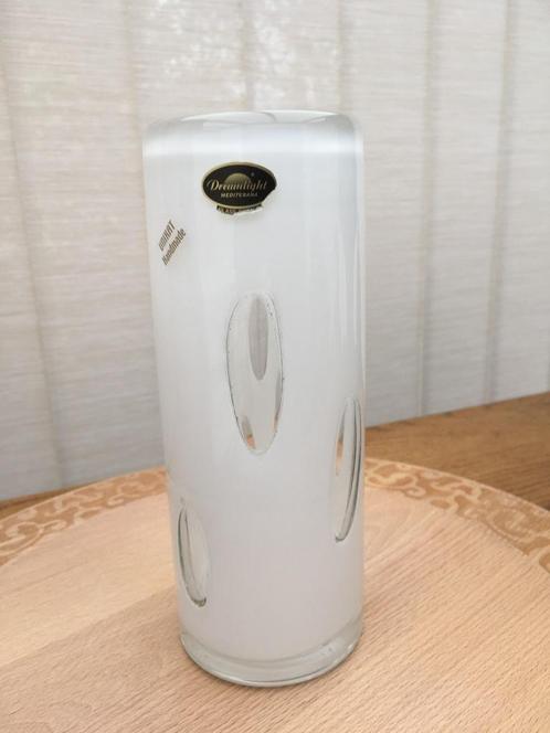 Glazen windlicht / vaas. Dreamlight. Hoogte: 22,50 cm., Huis en Inrichting, Woonaccessoires | Vazen, Zo goed als nieuw, Wit, Minder dan 50 cm