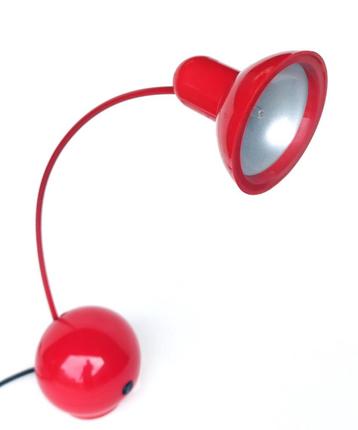 Vintage flexibele bureaulamp booglamp | jaren '80 | rood beschikbaar voor biedingen