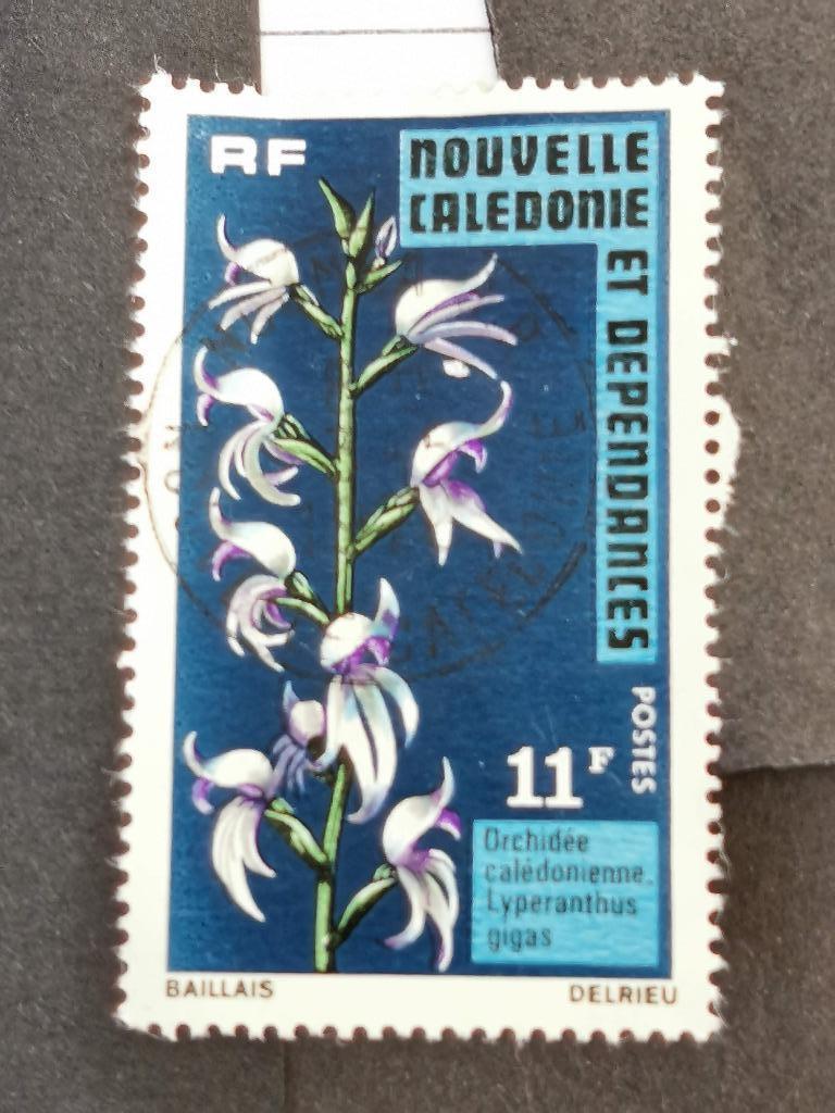 Nieuw Caledonie 1975 - bloemen - wilde orchidee, Ophalen of Verzenden, Gestempeld