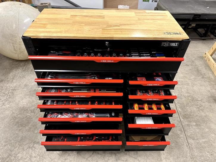 Nieuwe SG gereedschapswagen – 311 delig, gevuld, Doe-het-zelf en Bouw, Gereedschapskisten, Gevuld, Ophalen of Verzenden