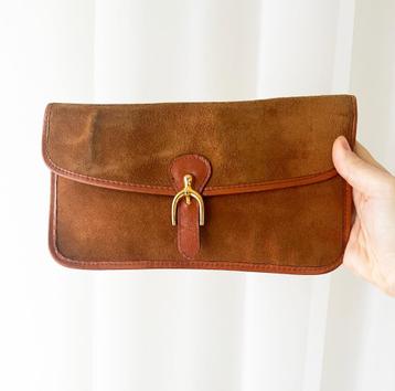 Suede clutch handtas vintage Garcia beschikbaar voor biedingen