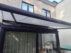 Zonnetent br 4m uitval 3m, Ophalen, Zo goed als nieuw, Knikarmscherm, Elektrisch