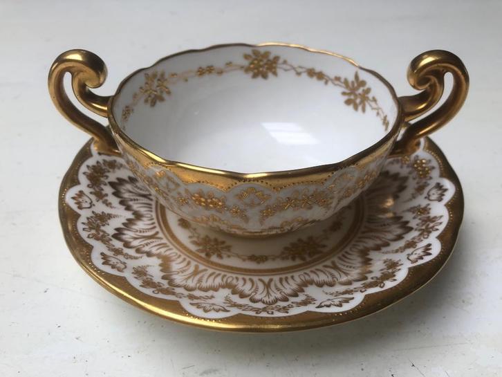 China Bone kopje + schoteltje, ca 1900 / Ref. 39, Antiek en Kunst, Antiek | Porselein, Verzenden