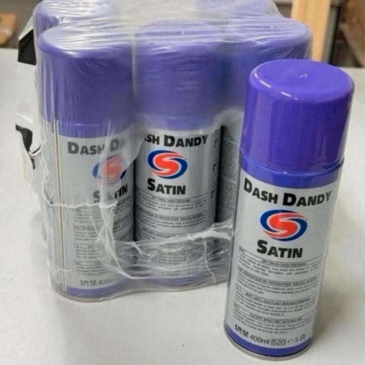 6X Dash dandy Satin - dashboard spuitbus vinyl plastic auto, Auto diversen, Onderhoudsmiddelen, Ophalen of Verzenden