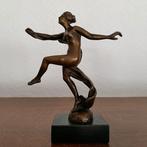 Art deco bronzen naakte vrouw., Antiek en Kunst, Kunst | Beelden en Houtsnijwerken, Ophalen of Verzenden