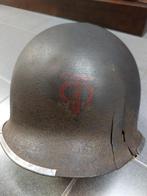 WW2 US M1 Helm met liner, Verzamelen, Ophalen, Landmacht, Helm of Baret