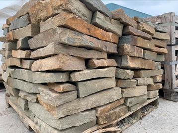 Stapelstenen gres bont dun 4-7 cm natuursteen Trockenmauer beschikbaar voor biedingen