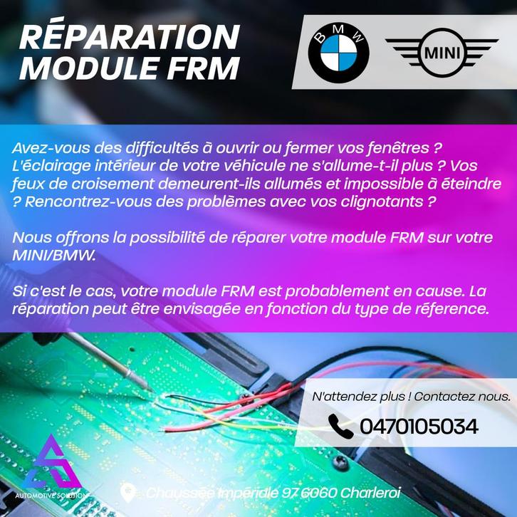 Réparation boitier FRM BMW/MINI, Auto diversen, Auto-accessoires, Nieuw, Ophalen