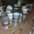 Emmer emmers oude emaille emmers decoratie, Antiek en Kunst, Ophalen