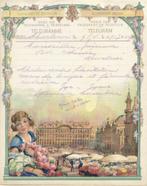 Z. Sontrois litho "Zonder Titel", telegram ontwerp, gelopen, Postzegels en Munten, Brieven en Enveloppen | België, Overige typen