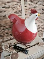 J Line - Poule Céramique Pattes Métal Blanc Bordeaux, Maison & Meubles, Enlèvement ou Envoi, Neuf